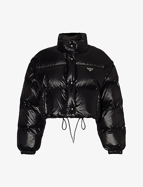 PRADA: Detachable-sleeve padded Re-Nylon jacket