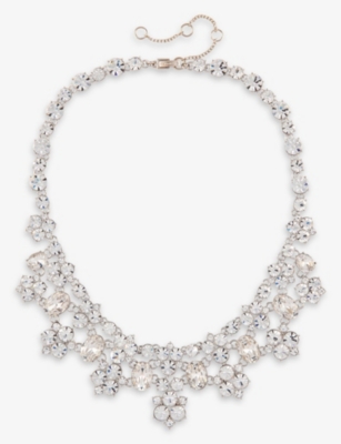 SUSAN CAPLAN: Pre-Loved Givenchy rhodium-plated metal alloy and Swarovski crystal necklace