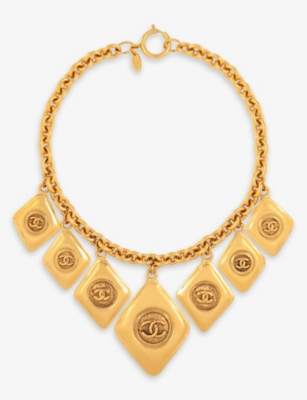 Susan Caplan Womens Gold Pre-loved Chanel Yellow Gold-plated Metal-alloy Necklace