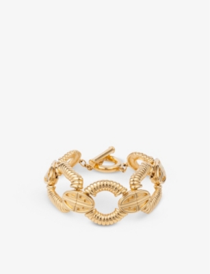 SUSAN CAPLAN: Preloved Givenchy yellow gold-plated bracelet