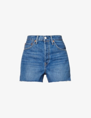 Re/done 90s Low Slung Shorts In Bay Fade