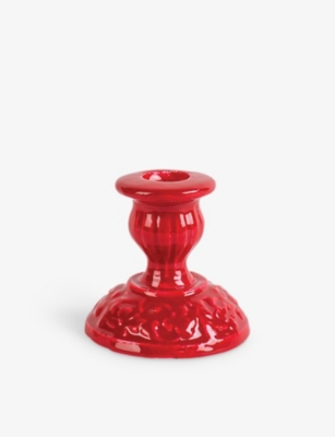 SELFRIDGES EDIT Moulded metalceramic candle holder 7.5cm