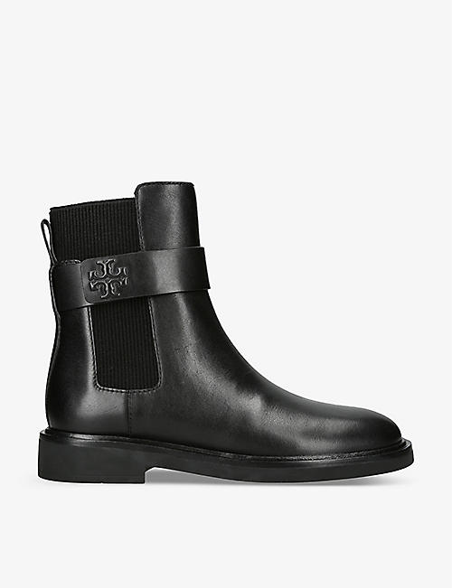 TORY BURCH: Double T leather Chelsea boots