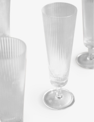Shop Soho Home Textured Fluted Champagne Glasses Set Of Four