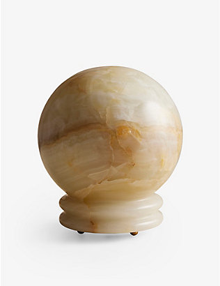 SOHO HOME: Ayesha globe onyx stone table lamp 23cm