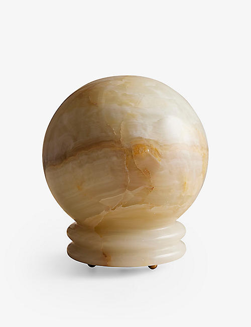 SOHO HOME: Ayesha globe onyx stone table lamp 23cm