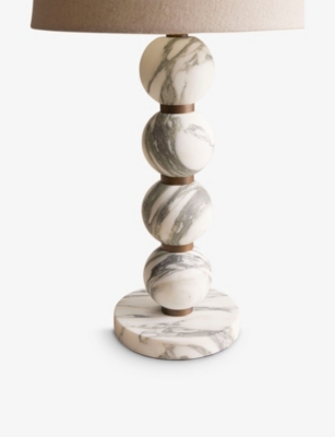 SOHO HOME: Thelma marble and linen table lamp 64cm