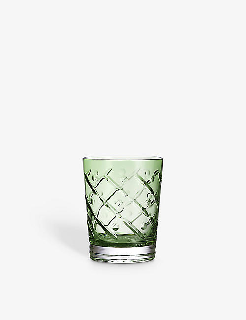 WATERFORD: Mistletoe crystal whisky glass 11cm