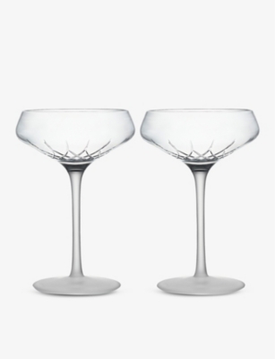 WATERFORD: Lismore Arcus Coupe crystal glasses set of two