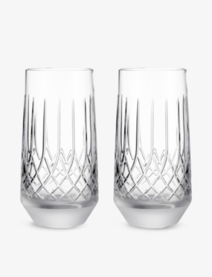 WATERFORD: Lismore Arcus Hiball crystal glasses set of two
