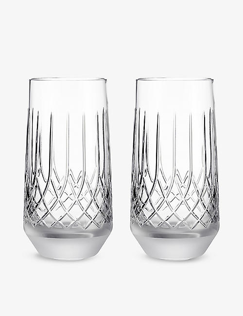 WATERFORD: Lismore Arcus Hiball crystal glasses set of two