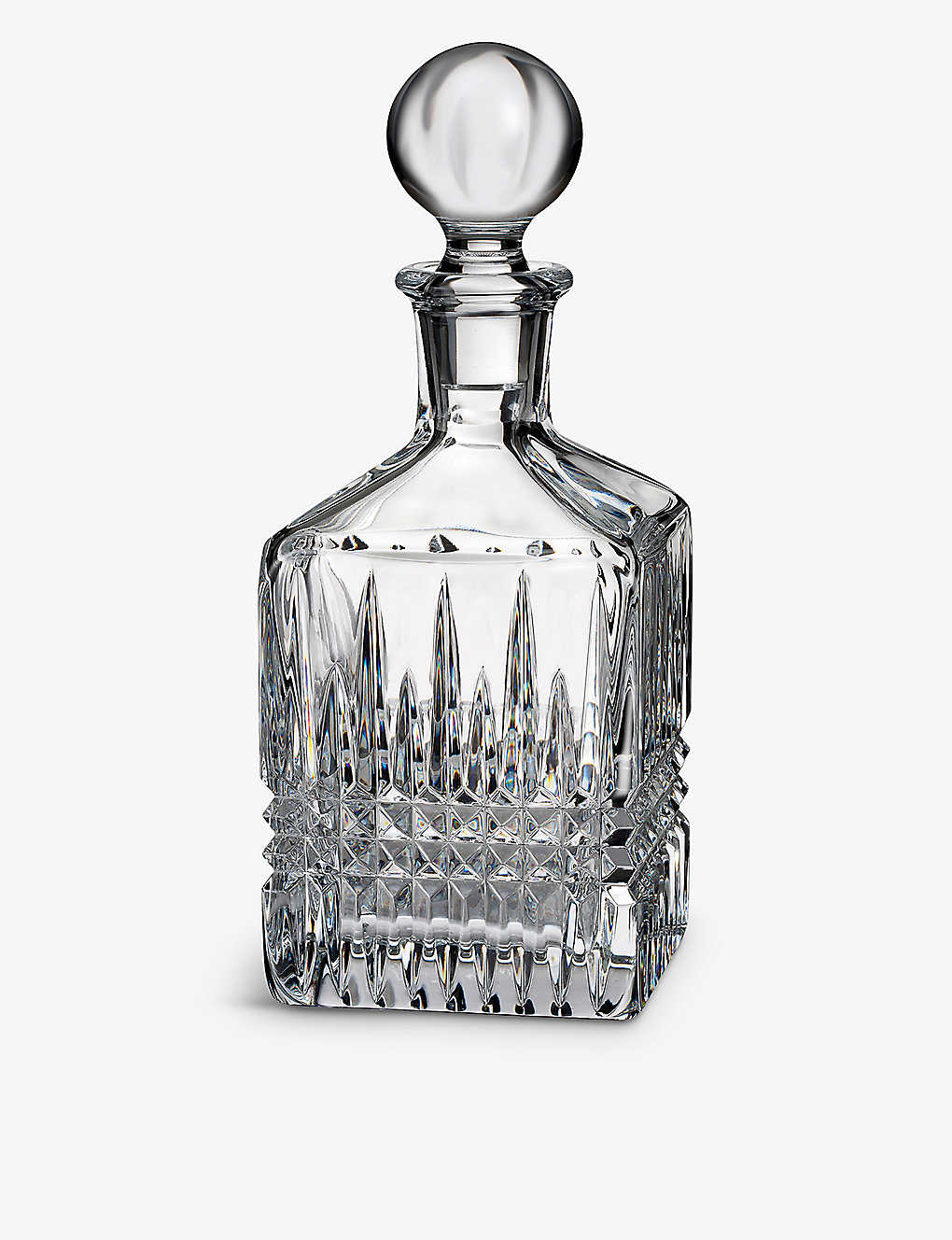 Waterford Lismore Diamond-pattern Square Crystal Decanter 23.4cm