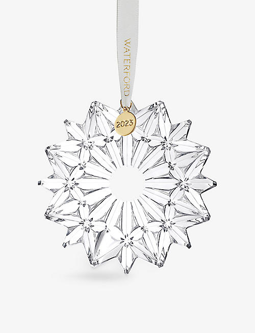 WATERFORD: Snowflake 2023-charm crystal Christmas decoration 8cm