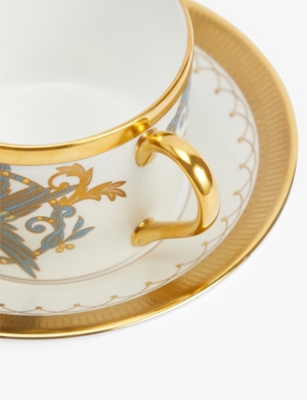 WEDGWOOD: Phoenix bone-china teacup and saucer