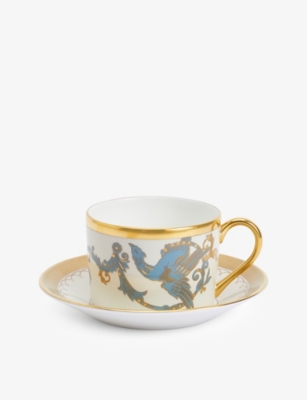 Wedgwood Phoenix Bone-china Teacup And Saucer In Multi