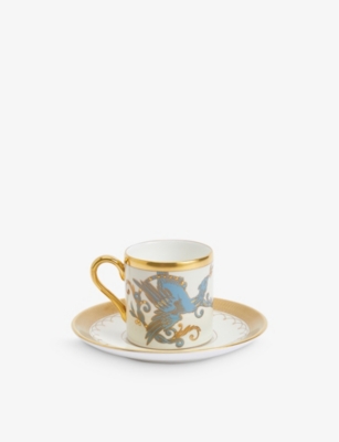 WEDGWOOD: Phoenix bone-china coffee cup and saucer 75ml