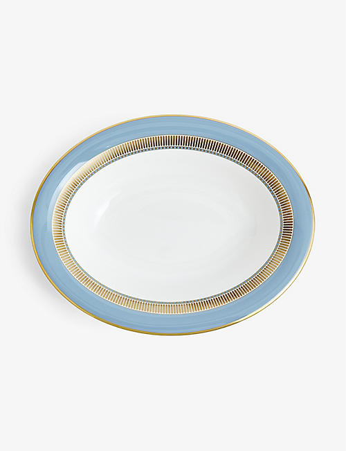WEDGWOOD: Helia oval bone china open dish 19cm