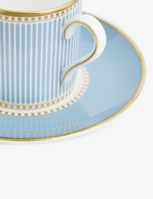 WEDGWOOD: Helia bone china coffee cup and saucer set of two