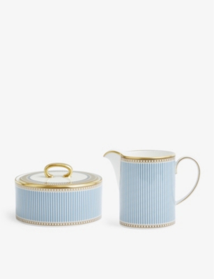 Shop Wedgwood Helia Bone China Sugar Bowl And Creamer Set Of Two