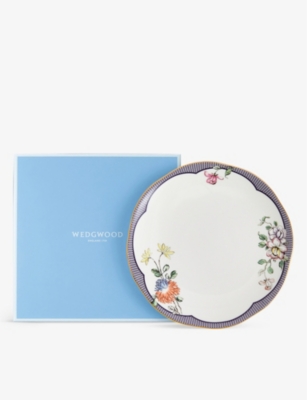 Wedgwood Fortune Flower-motif Bone-china Plate 9cm In Multi
