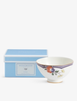 Wedgwood Fortune Flower-motif Bone-china Bowl 11.3cm In White
