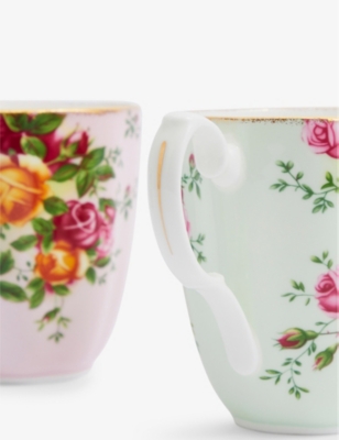 Royal Albert Old Country Roses Mug 13.5 Fluid Oz, 4 Piece Set, Service For 4