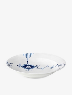ROYAL COPENHAGEN: Blue Fluted Mega porcelain deep plate 27cm