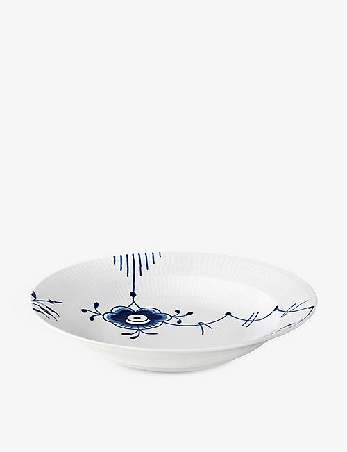 ROYAL COPENHAGEN: Blue Fluted Mega porcelain deep plate 27cm