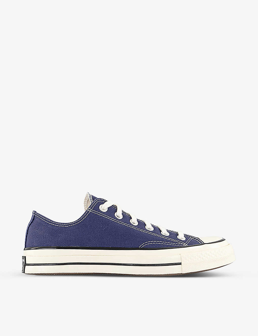 Converse All Star Ox 70 Contrast-stitching Canvas Low-top Trainers In Black