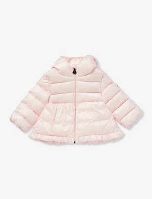 Moncler Babies'  Pink Odile Brand-appliqué Shell-down Jacket 3-36 Months