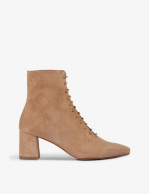 LK BENNETT: Arabella lace-up leather heeled ankle boots