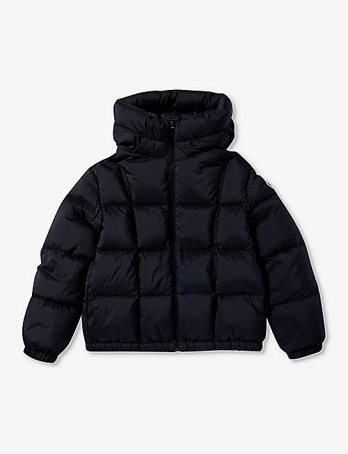 MONCLER: Ana brand-patch woven-down jacket 4-14 years