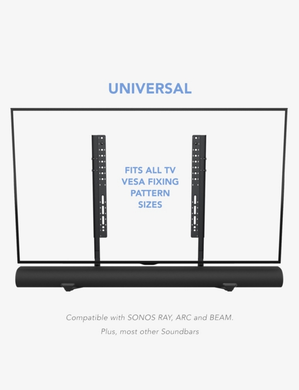 Universal soundbar TV attachment kit