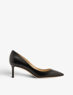 Jimmy Choo Womens Black Romy 60 Leather Courts