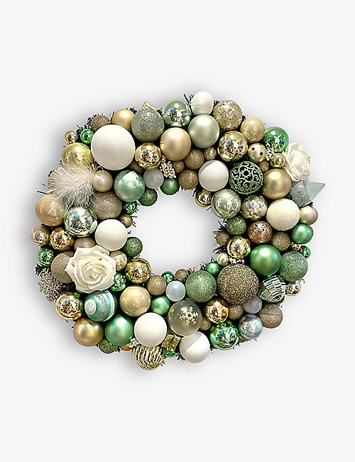SELFRIDGES EDIT: Dad's Dream bauble-embellished Christmas wreath 60cm