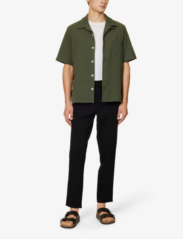 Travel regular-fit tapered stretch-jersey trousers