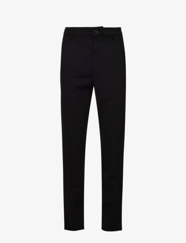 Travel regular-fit tapered stretch-jersey trousers