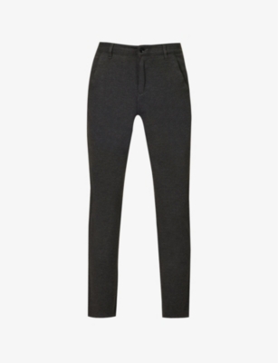 7 For All Mankind Mens Grey Melange Brand-patch Belt-loop Regular-fit Stretch-denim Jeans In Grey Melange