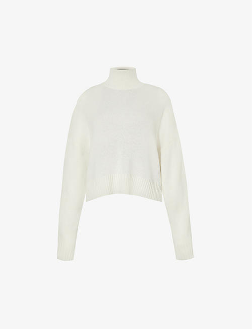 THEORY: High-neck relaxed-fit cashmere-knit jumper