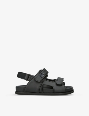 Dolce & Gabbana Kids Dg Logo Sandals In Black