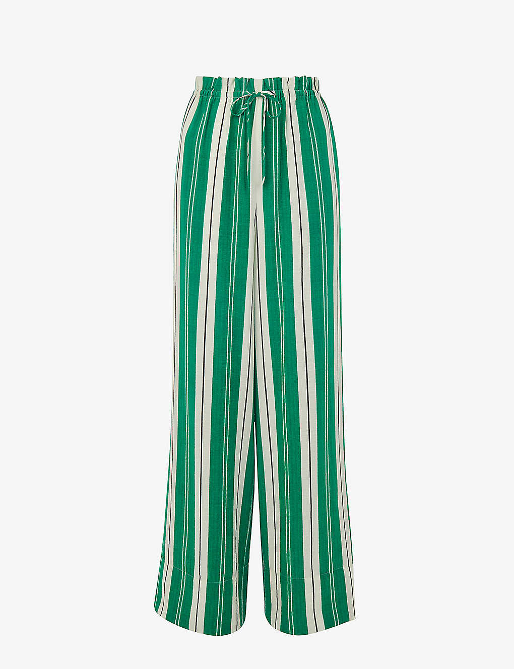Whistles Womens Multi-coloured Bridget Stripe-pattern Maxi-length Woven Trousers