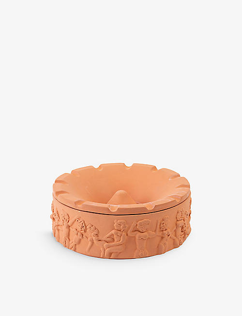 SELETTI: Dialogues Magna Graecia terracotta ashtray 15cm