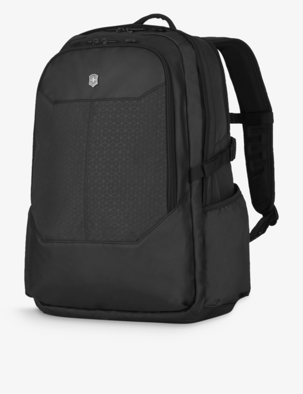 Altmont Deluxe brand-badge graphic-design woven laptop backpack