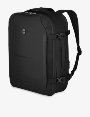 Shop Victorinox Crosslight Brand-badge Zip-through Recycled-polyester Boarding Bag In Black