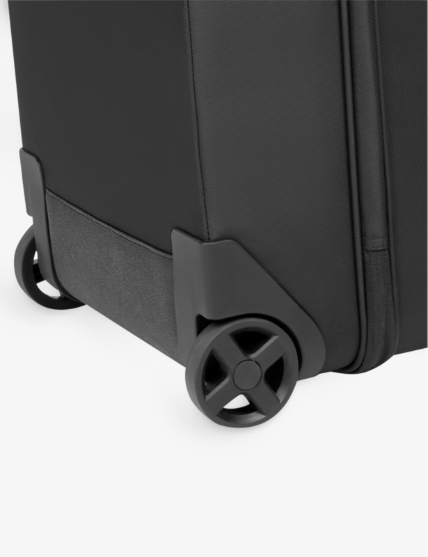 Crosslight brand-badge recycled-polyester wheeled duffer bag