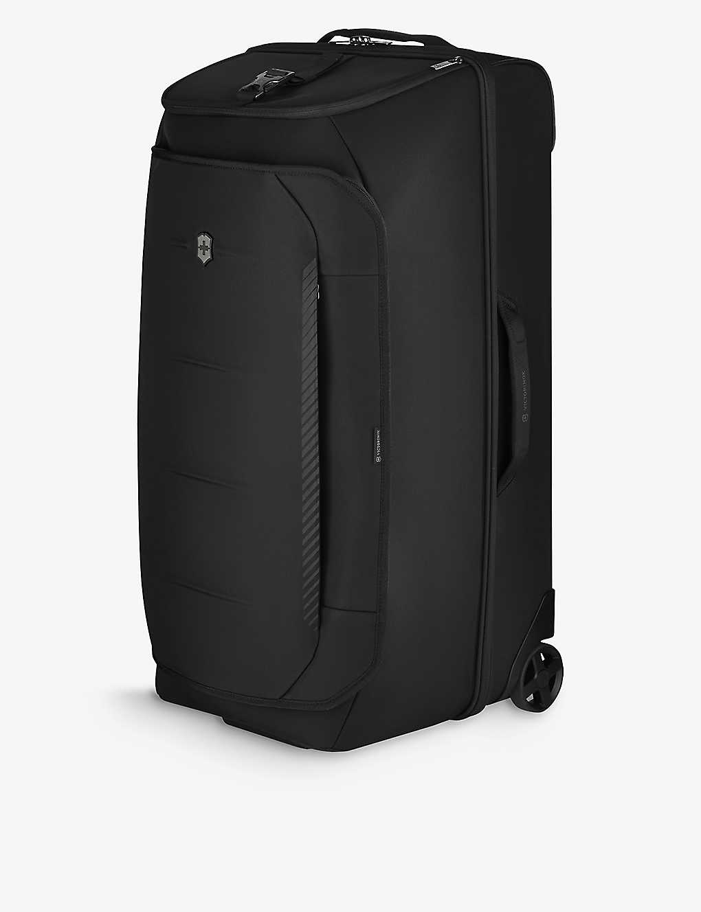 Victorinox Black Crosslight Brand-badge Recycled-polyester Wheeled Duffer Bag