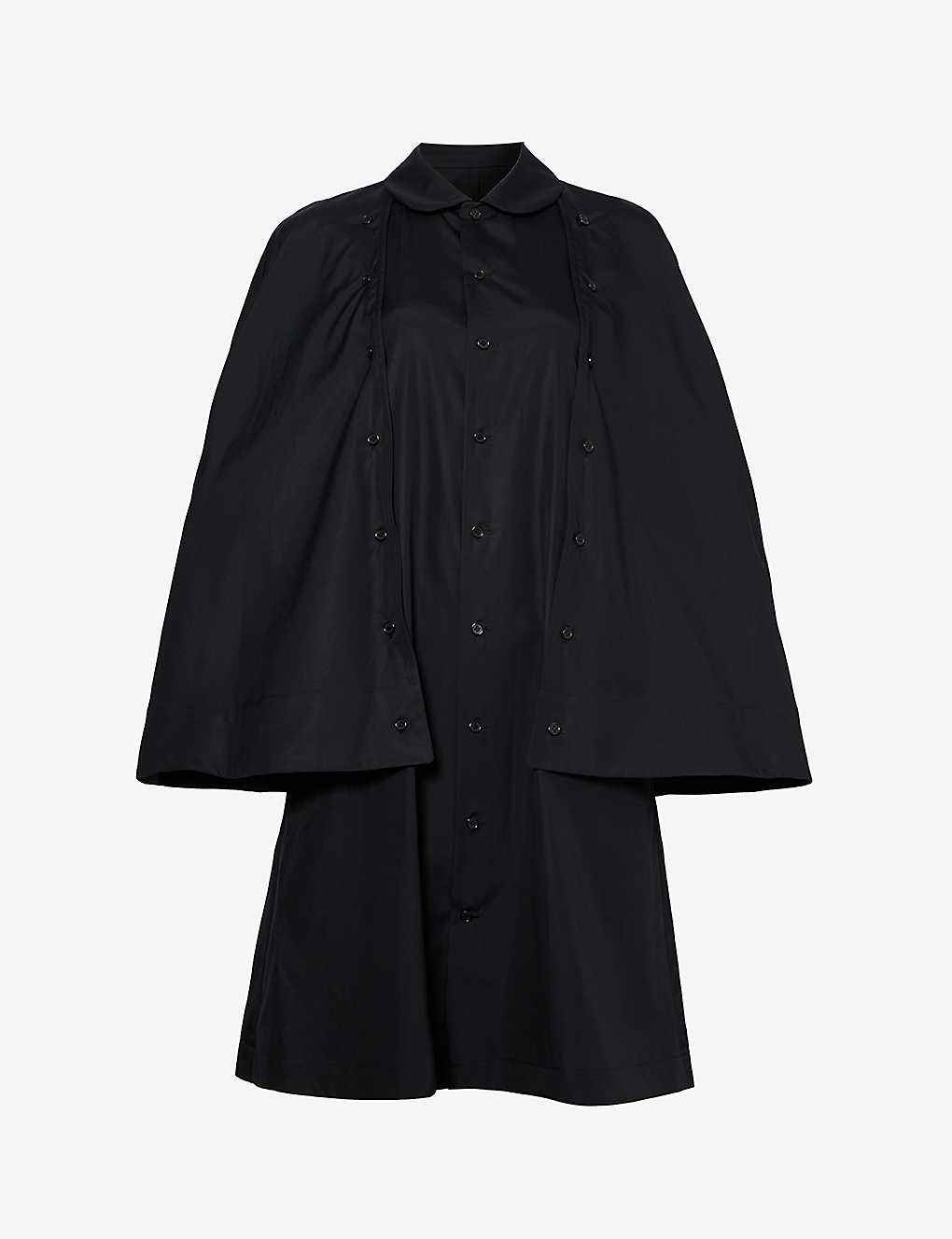 Noir Kei Ninomiya Womens Black Regular-fit Sleeveless Cotton Shirt