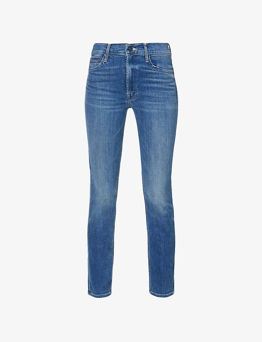 Shop Mother Women's Wish On A Star Dazzler Straight-leg Mid-rise Stretch-denim Jeans
