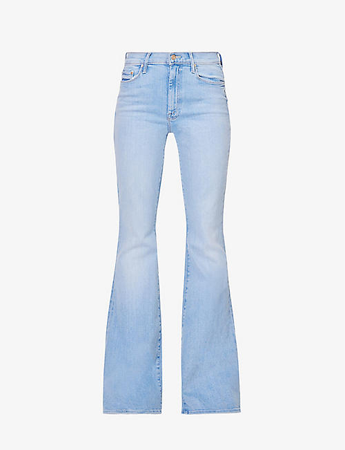 MOTHER: The Super Cruiser flared-leg mid-rise cotton-blend jeans