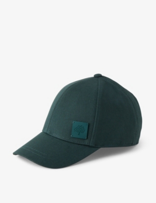 Mulberry Womens  Green Logo-patch Cotton Baseball Cap In  Green